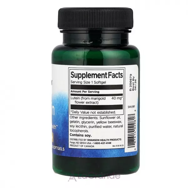 Swanson Lutein 40 mg ĳ������ ������� ��� ������'� ���� 