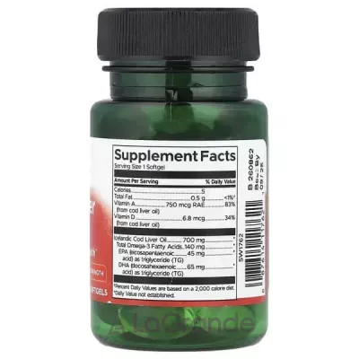 Swanson Cod Liver Oil Double Strength 700 mg ������� ������� 