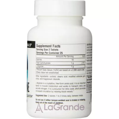 Source Naturals L-Arginine 500 mg ������� ������� 