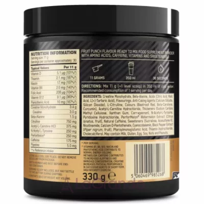 Optimum Nutrition Gold Standard Pre Workout Fruit Punch ����������������� �������� 