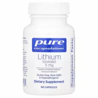 Pure Encapsulations Lithium (Orotate) 5 mg ĳ������ ������� "˳�� (������)", 5 ��