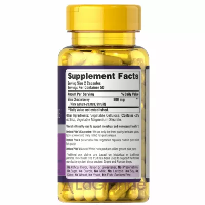 Puritan's Pride Vitex Chaste Tree 400 mg ĳ������ ������� 