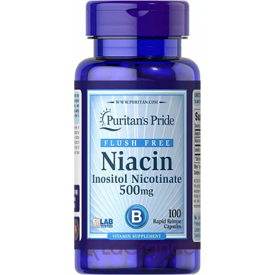 Puritan's Pride Flush Free Niacin 500 mg ����������� ������� 