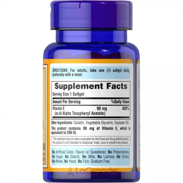 Puritan's Pride Vitamin E 200 IU ĳ������ ������� 