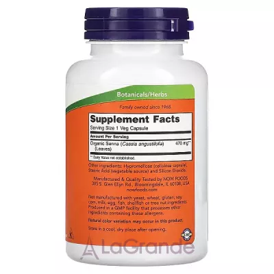 Now Foods Senna Leaves 470 mg ĳ������ ������� 