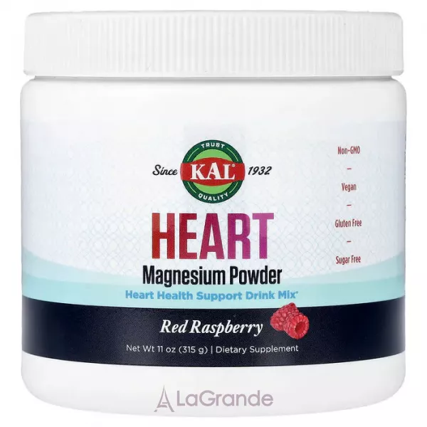 KAL Heart Magnesium Powder Red Raspberry ����������� ������� ��� ��������� ������ 