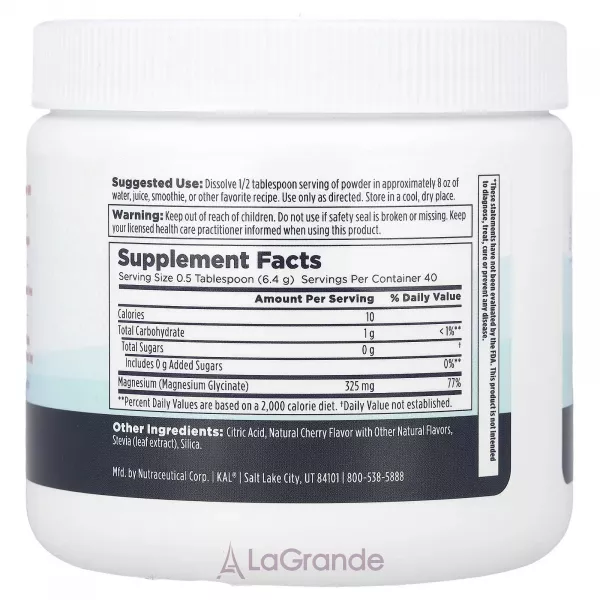 KAL Calming Magnesium Powder Cherry ����������� ������� ��� ��������� ���������� 