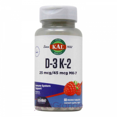 KAL Vitamin D-3 K-2 1000 IU/45 mcg MK-7 ĳ������ ������� 
