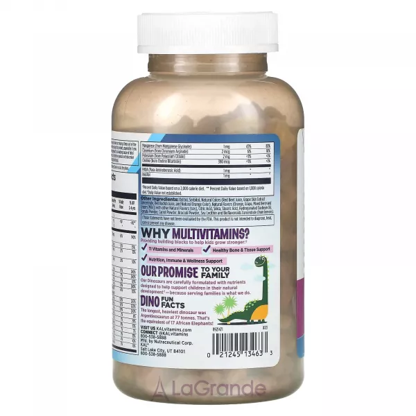 KAL MultiSaurus Vitamins & Minerals Berry Grape Orange ����������� �������������� ��� �����, �� ������ ����, ��������� � ���������