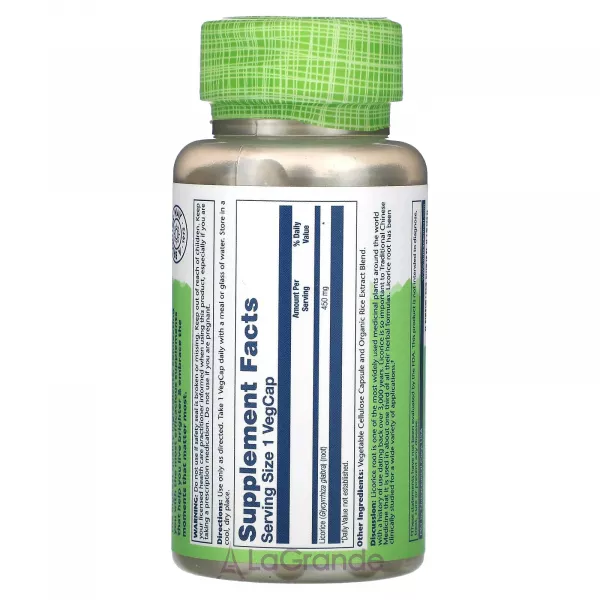 Solaray True Herbs Licorice 450 mg ����������� ������� 