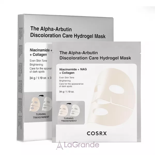 Cosrx The Alpha-Arbutin Discoloration Care Hydrogel Mask ó��������� ����� � �����-��������� ����� ����������