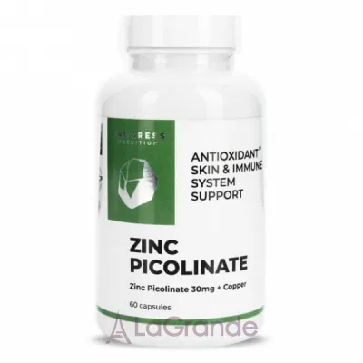 Progress Nutrition Zinc Picolinate 30 mg + Copper ĳ������ ������� 