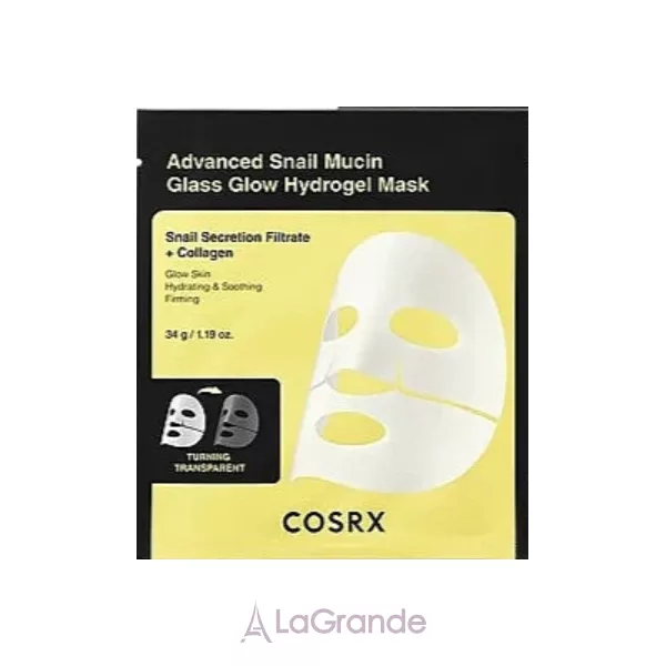 Cosrx Advanced Snail Mucin Glass Glow Hydrogel Mask ó��������� ����� � ���������� ������� ��� ����������� ���� ����