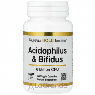 California Gold Nutrition Acidophilus & Bifidus 8 Billon CFU ����������� ������� ��� ��������� ��������������� ������� ���������� 8 ���� ���