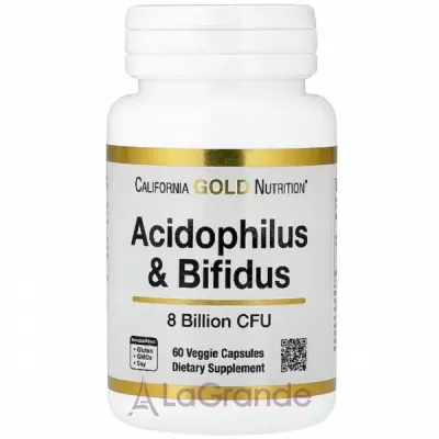 California Gold Nutrition Acidophilus & Bifidus 8 Billon CFU ����������� ������� ��� ��������� ��������������� ������� ���������� 8 ���� ���