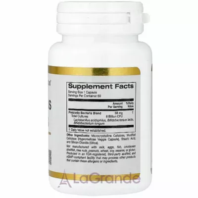 California Gold Nutrition Acidophilus & Bifidus 8 Billon CFU ����������� ������� ��� ��������� ��������������� ������� ���������� 8 ���� ���