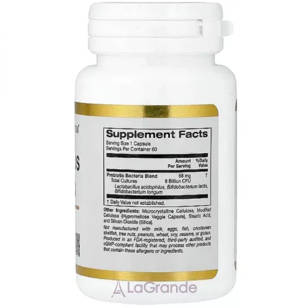 California Gold Nutrition Acidophilus & Bifidus 8 Billon CFU ����������� ������� ��� ��������� ��������������� ������� ���������� 8 ���� ���