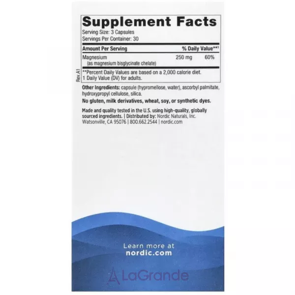 Nordic Naturals Magnesium Glycinate ����������� ������� 