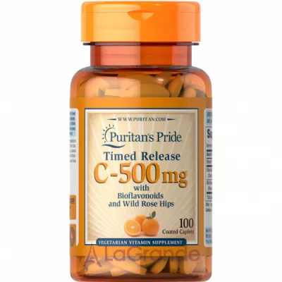 Puritan's Pride Timed Release Vitamin C 500 mg With Bioflavonoids and Wild Rose Hips ����������� ������� 
