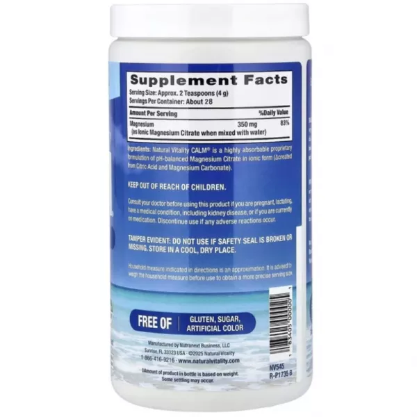 Natural Vitality CALM Magnesium Unflavored ����������� ������� ������ � ������� 350 �� ��� ��������������