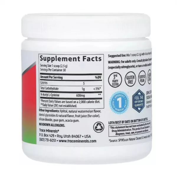 Trace Minerals Research NAC Powder 600 mg ������� ������� 
