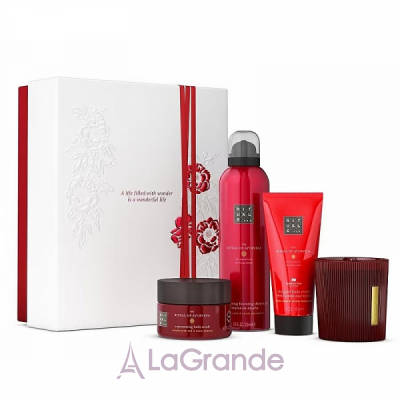 Rituals The Ritual of Ayurveda Medium Gift Set 2025 ������������ ���� 2025 (b/cr/100 g + b/scrub/125 g + sh/gel/200 ml + candle/140g)