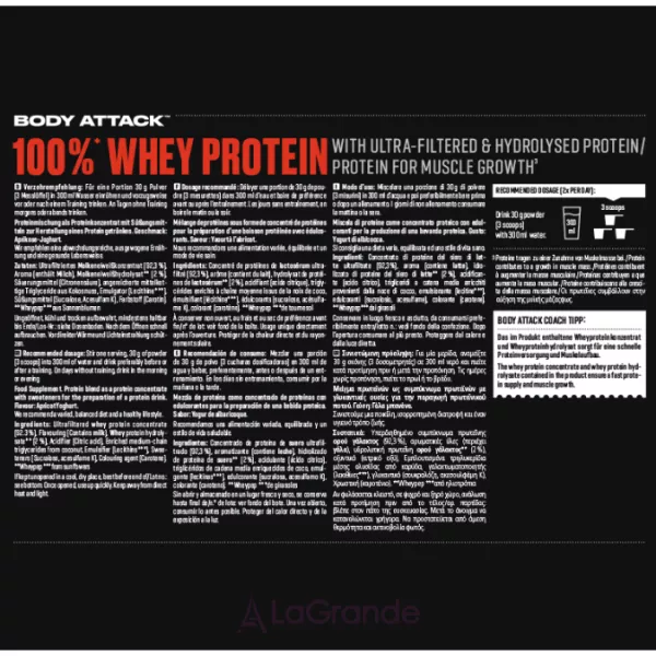 Body Attack 100% Whey Protein Apricot Yogurt ������������ ������ 