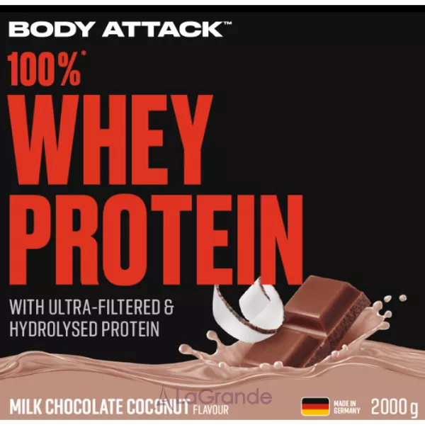 Body Attack 100% Whey Protein Milk Chocolate Coconut ������������ ������� 