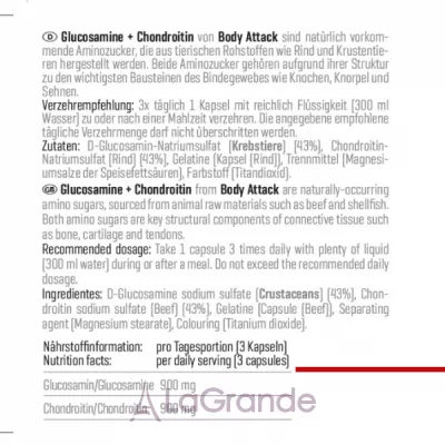 Body Attack Glucosamine + Chondoritin �������� ��� ���������� �������