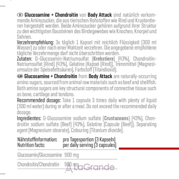 Body Attack Glucosamine + Chondoritin �������� ��� ���������� �������