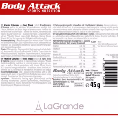 Body Attack Vitamin B Complex ������� ������� 