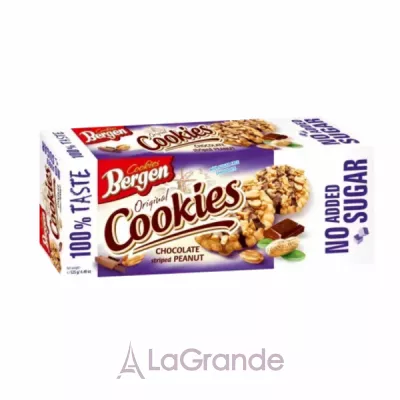 Bergen Original Cookies Chocolate Striped  Peanut ������� � �������� � ����������� ��������� ��� ������
