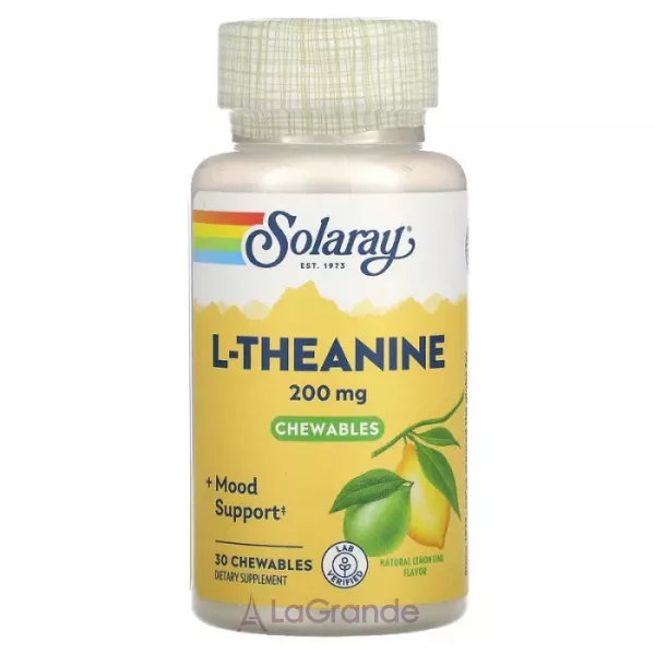 Solaray L-Theanine 200 mg Chewables ����������� ������� 