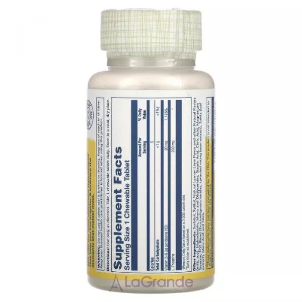 Solaray L-Theanine 200 mg Chewables ����������� ������� 