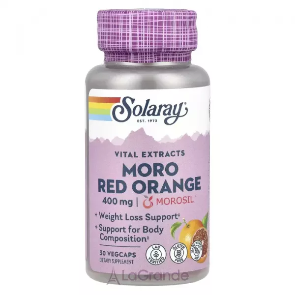 Solaray Vital Extracts Moro Red Orange 400 mg ����������� ������� 