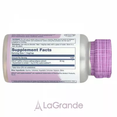 Solaray Vital Extracts Saffron 30 mg ĳ������ ������� ��� �������� ��� �� ������� ������� 