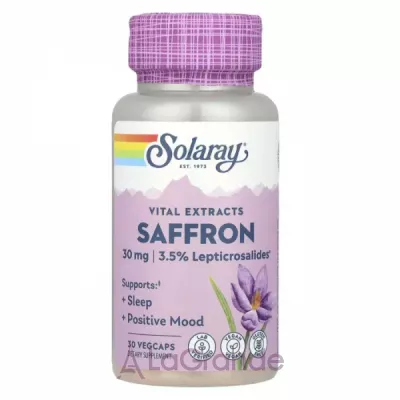 Solaray Vital Extracts Saffron 30 mg ĳ������ ������� ��� �������� ��� �� ������� ������� 