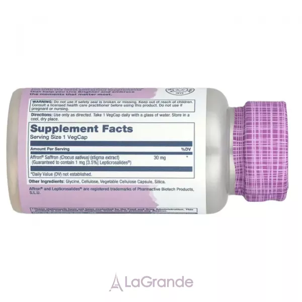 Solaray Vital Extracts Saffron 30 mg ����������� ������� ��� ��������� ��� � �������� ���������� 