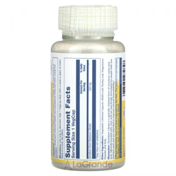 Solaray Strontium Citrate 250 mg ĳ������ ������� ��� ������'� ����� 
