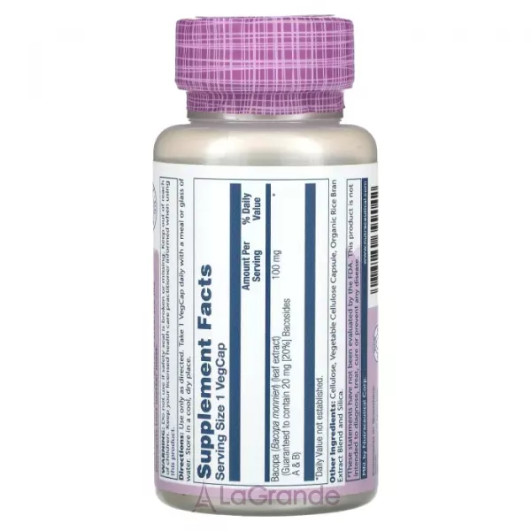 Solaray Vital Extracts Bacopa 100 mg ����������� ������� 