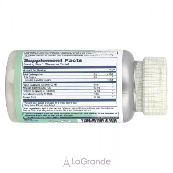 Solaray Papaya Enzyme Chewables ����������� ������� 