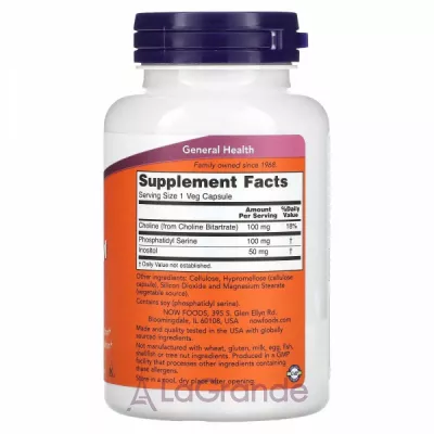 ������ Now Foods Phosphatidyl Serine 100 mg ���������������, 100 �� (��������� ������ � �������� ����������)