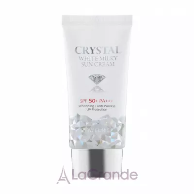 3W Clinic Crystal White Milky Sun Cream SPF50+ PA+++ �������� �������������� ���� ��� ���� SPF50+