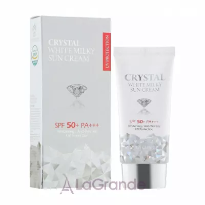 3W Clinic Crystal White Milky Sun Cream SPF50+ PA+++ �������� �������������� ���� ��� ���� SPF50+