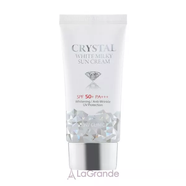 3W Clinic Crystal White Milky Sun Cream SPF50+ PA+++ �������� �������������� ���� ��� ���� SPF50+