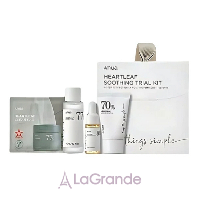 �ֲ��� Anua Heartleaf Soothing Trial Kit ���� (toner/40ml + pad/2pcs + ser/10ml + lot/20ml)