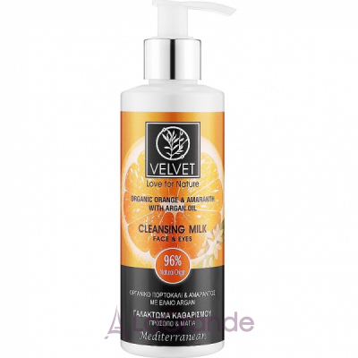 ������ Velvet Love for Nature Organic Orange & Amaranth Cleansing Milk Face & Eyes ��������� ������� ��� ���� � ����