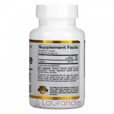 California Gold Nutrition L-Arginine 500 mg ĳ������ ������� 