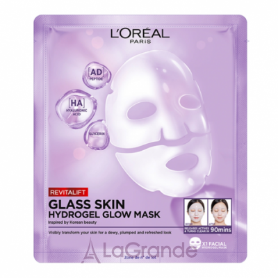 L'Oreal Paris Revitalift Glass Skin Hydrogel Glow Mask ������������ ����� ��� �������� ������ ���� ����
