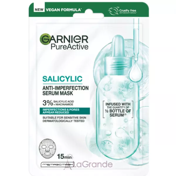 Garnier PureActive Salicylic Anti-Imperfection Serum Mask �������� �����-��������� �� ���������� �������� ����� ��������������� ���� �������